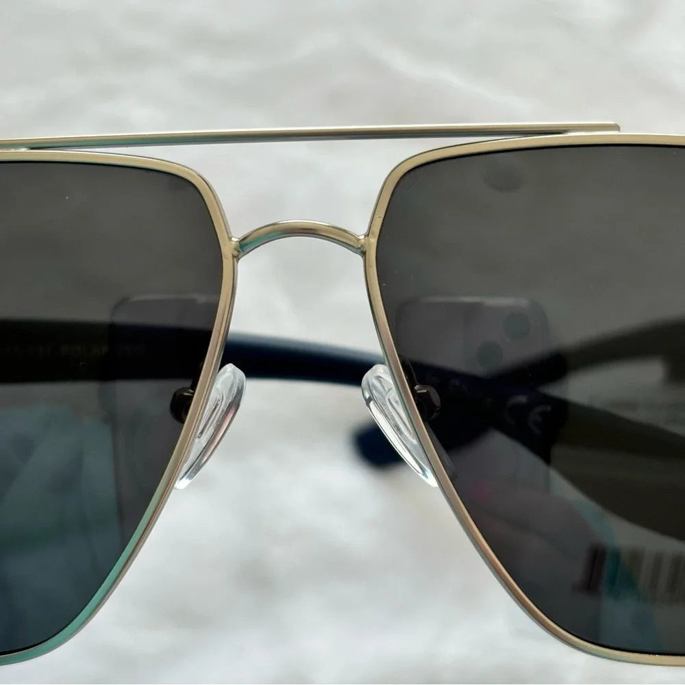 M BY MAXSTUDIO Men's Aviator Rectangular Polarized Sunglasses--MX9457--NWT